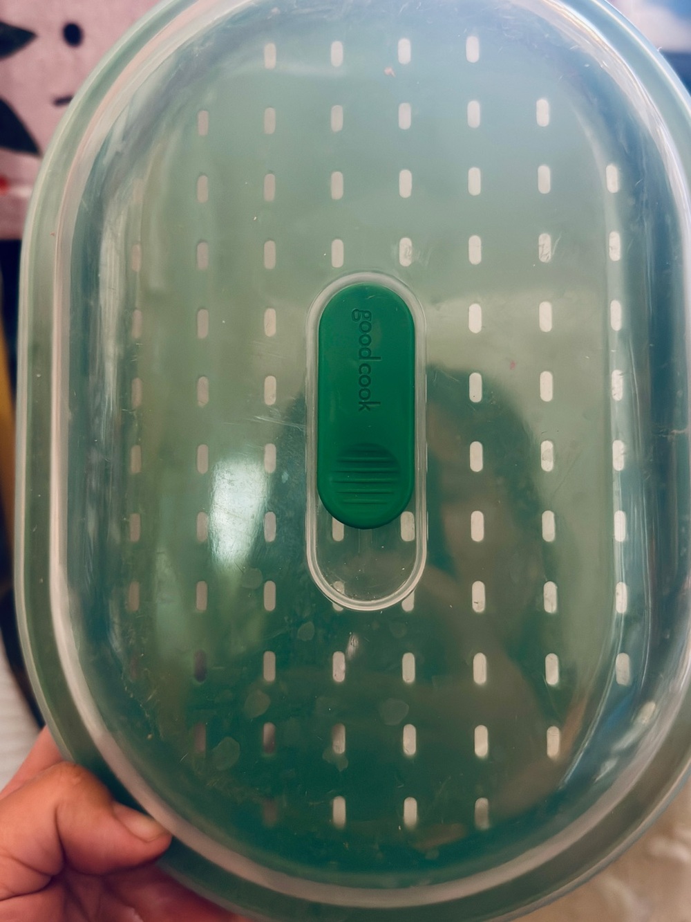 Green Microwave Steamer - Food Storage & Cooking Basket